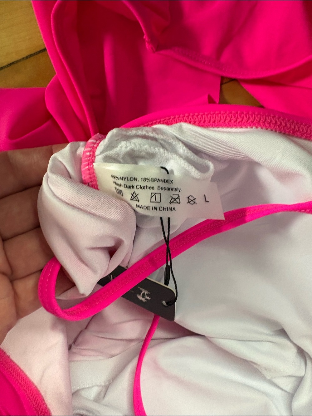 Hot Pink Ruffle One-Piece Swimsuit - Picture 4 of 5